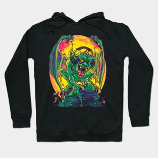 Gargoyle with Music Headphones Hoodie